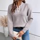🌸LAST DAY SPECIAL PRICE!!🌸Women's Mock Neck Lace Trim Knit Sweater