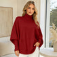 ✨ New for 2026 | 🔥Limited time offer 💖Women's Turtleneck Batwing Sleeve Knit Sweater🤩