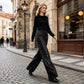 ⏳LAST DAY SALE 50% OFF!!🔥Exclusive Designs - Women's Sparkling Sequin Wide-Leg Trousers