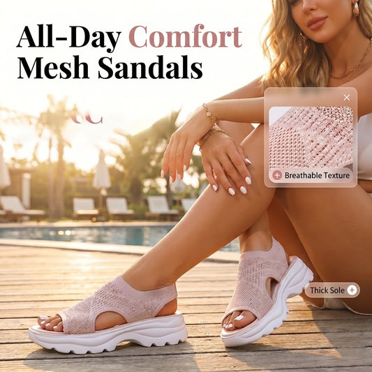 ⏳LAST DAY SALE ONLY ￡12.99!!🔥🔥Breathable mesh platform sandals for women