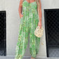 2024 Hot Sale Patchwork Print Loose Jumpsuit (Free Shipping)